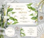 Svadobné oznámenia biela kala