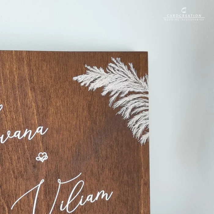 Personalizovaná svadobná kniha hostí s dreveným obalom SK042 - Image 8