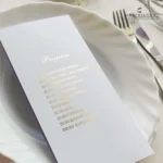 Svadobné menu skladacie, zlatý text - Image 2