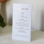 Svadobné menu skladacie, zlatý text - Image 5