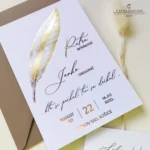 Svadobné oznámenie so zlatou tlačou G32127